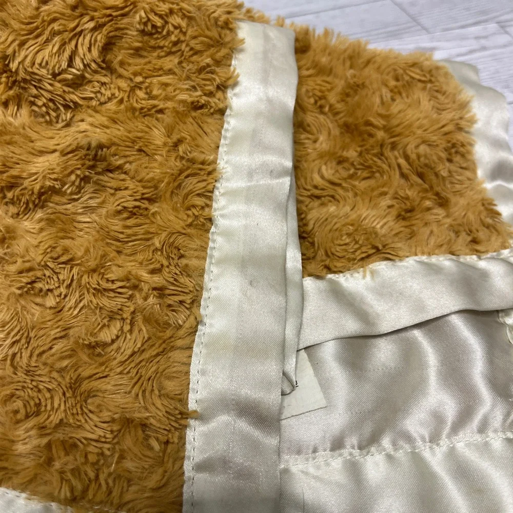 Cloud Island Brown Puppy Dog Plush Baby Security Blanket Satin Trim FAIR